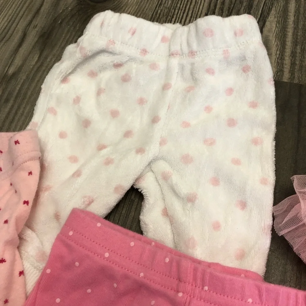 Carters Baby‎ girl 3 months pink printed leggings bundle